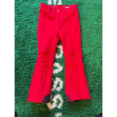 Obermeyer Condor Ski Pants Mens 36 Long Red Excellent Vintage Padded Knee Stirru