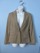 NWT New York  Company Stretch Khaki Blazer Women  s Size 8