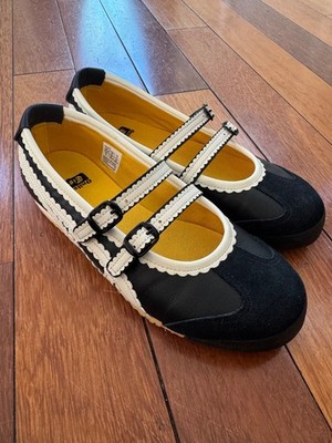 onitsuka tiger ballet flats, size 6, color black/cream, brand new, never worn