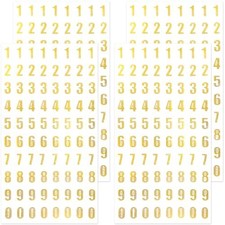 ANCIRS Gold Glitter Number Stickers Set 0-9 - 4 Sheets, 320pcs Small Self-A...