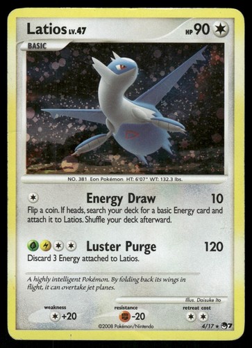 Latios 4/17 Rare POP Series 7 Pokemon Holo Moderately Played