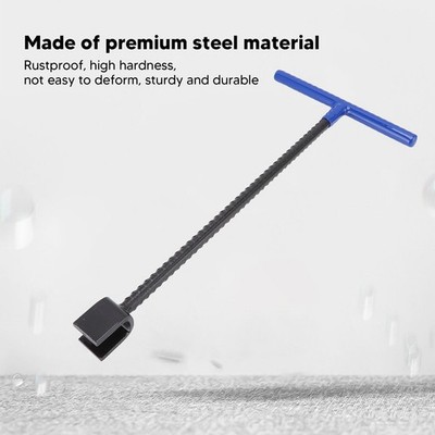 Steel Water Meter Key Wrench Multifunction T Handle Curb Key With 4 Way Utility