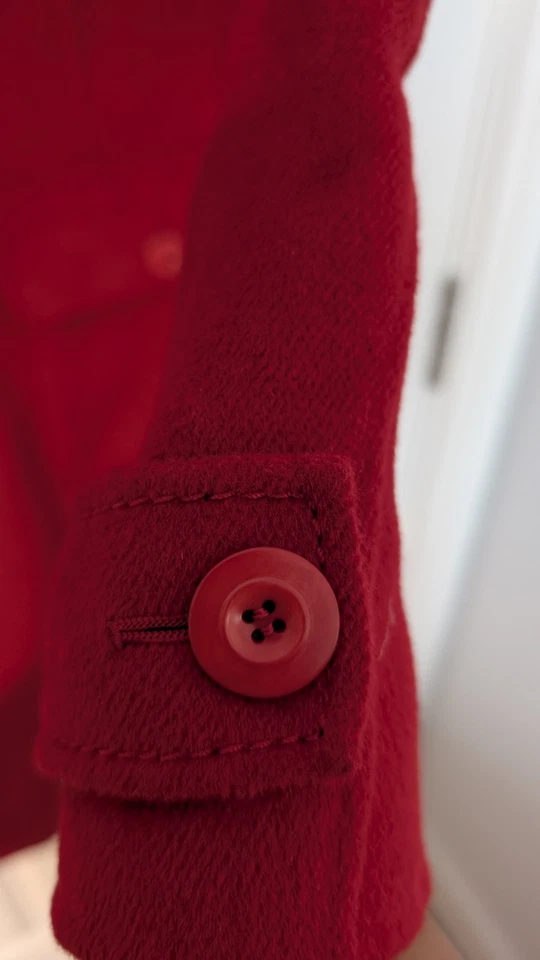 St John Red Coat Wool Cashmere Angora Coat Brand New With Tags UK 14 US 12 - Image 4 of 4