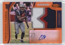 2019 Certified Freshman Fabric Signatures Mirror Orange Damien Harris Auto 1cy5