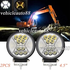 2pcs 4.3'' LED Work lights fit Caterpillar Skid Steers Excavator Forklift Loader