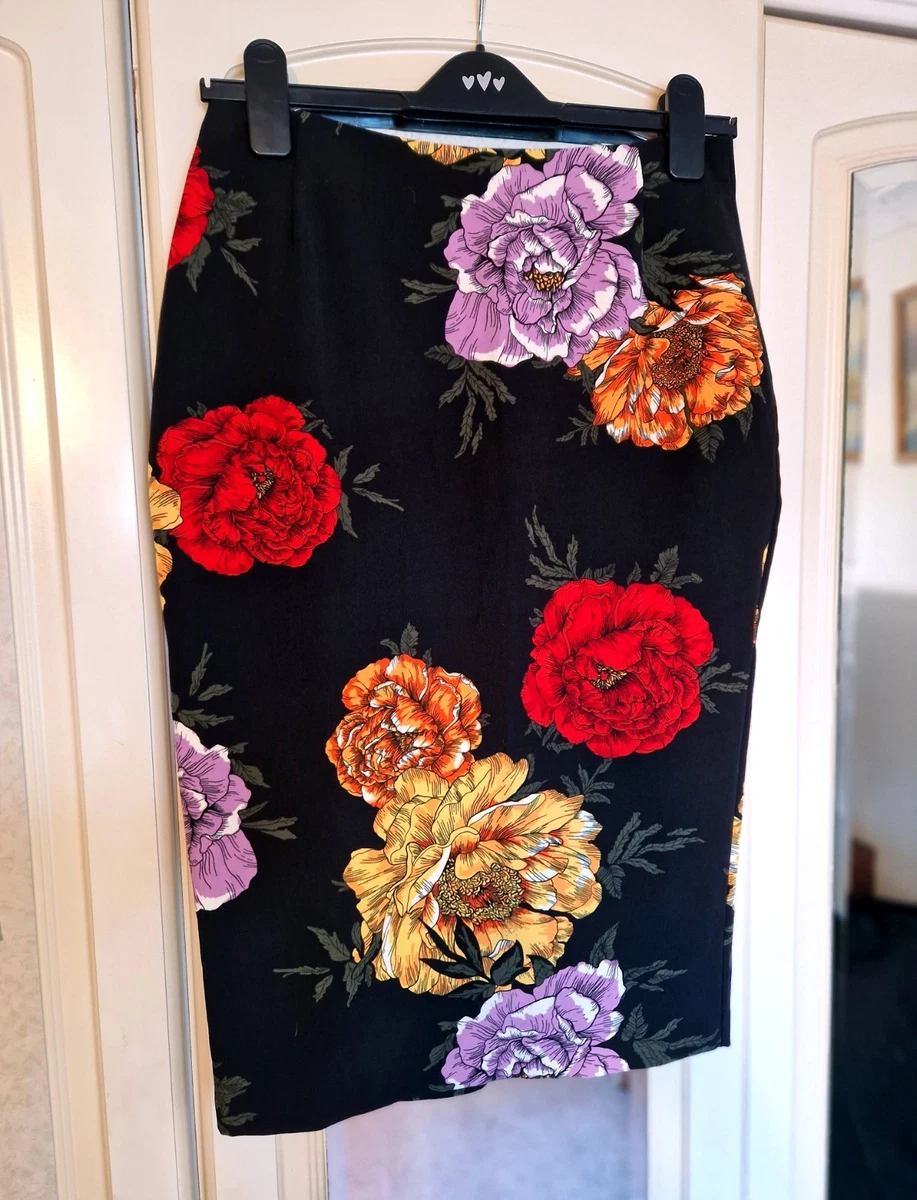 Jupe River Island Femme – Coton Imprimé Fleuri – Taille 16 – A-line Courte