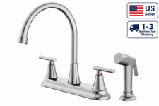 2-Handle Kitchen Faucet w/ Pull-Out Sprayer Nickel