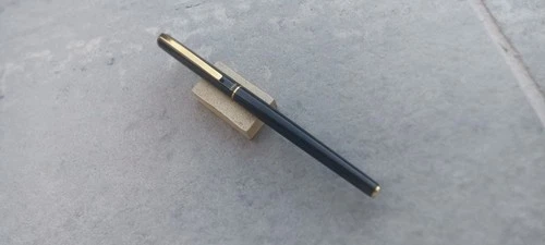 JAPANESE BRAND FOUNTAIN PEN MODEL BLACK LACQUER CHALANA 14K