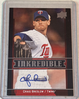 Craig Breslow 2009 Upper Deck Inkredible Series 1 Auto #CB
