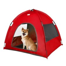 Red, Large Cat  Dog Waterproof Tent House - Washable Indoor/Outdoor Bed