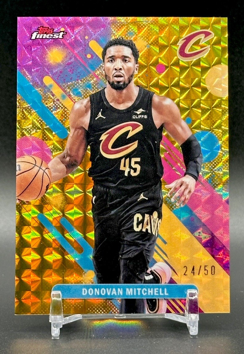 2025-26 Topps Finest #53 Common DONOVAN MITCHELL GOLD GEOMETRIC /50 - Cavaliers