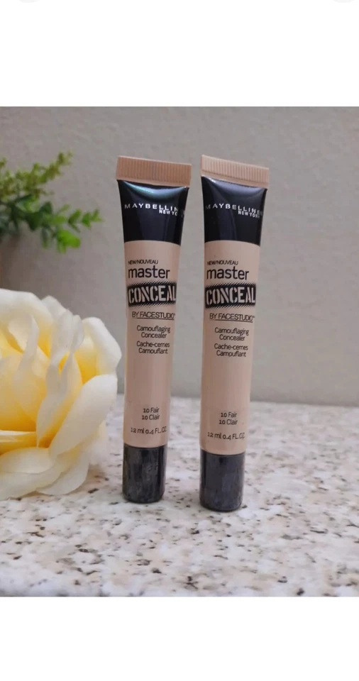 Corrector de estudio facial Maybelline Master Conceal #10 Fair.(Pack 2), 0,4 fl. oz Foto 2 de 2