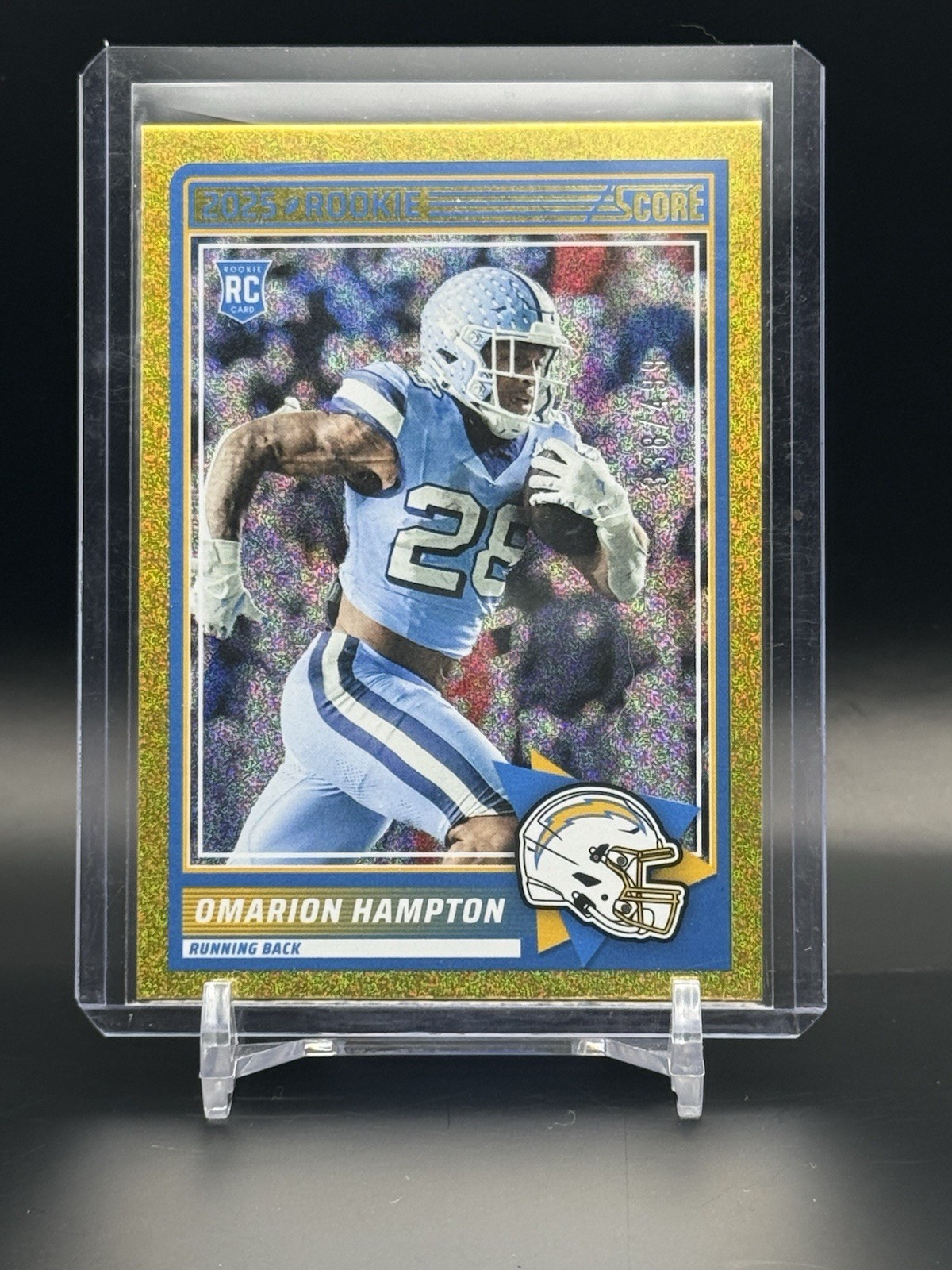2025 Score - Rookies Omarion Hampton #37 Gold Dots /499 (RC)