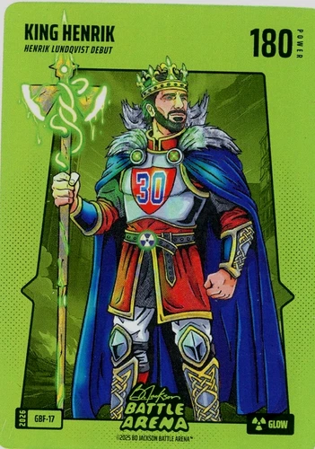 2026 Bo Jackson Battle Arena King Henrik Lundqvist GREEN GLOW FOIL SP # GBF-17