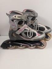 Bladerunner Advantage Pro XT Inline Skates, Women's Size 8 - Grey/white/Pink