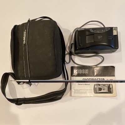 Ricoh Shotmaster AF 35mm Point & Shoot Film Camera Black w/ Case Manual