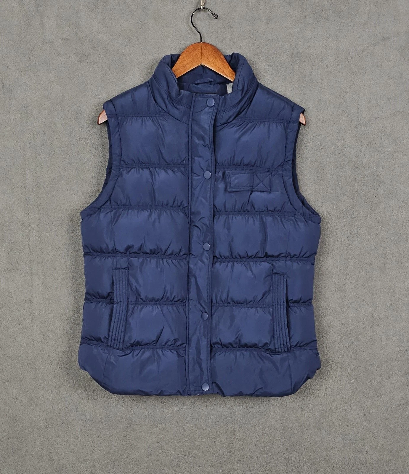 Wantdo Vest Mens Large Blue Puffer Insulated Full Zip Quilted Hiking Outdoors
