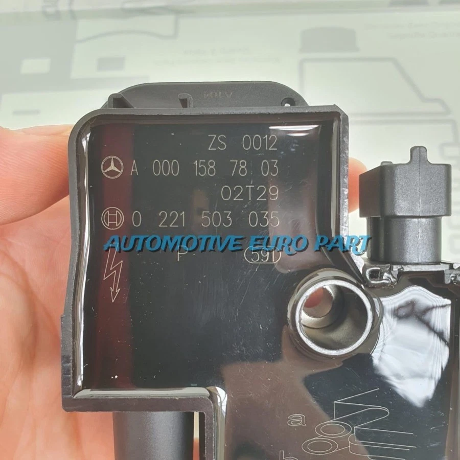 原始设备制造商点火线圈适用于梅赛德斯-奔驰 C CLK ML 级 1998 - 2006 A0001587803 — 第 3/3 张图片