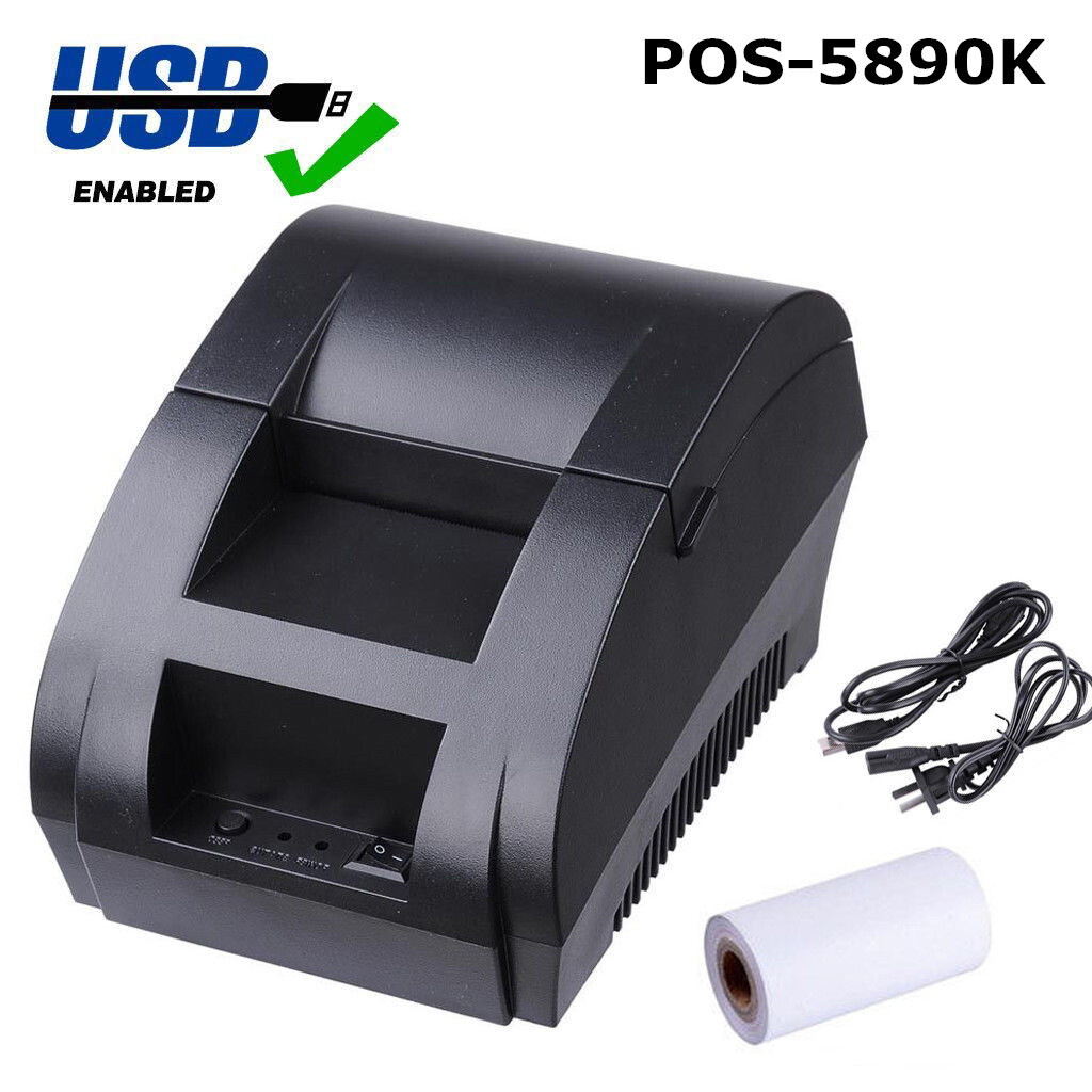 POS5890K 58mm USB Thermal Receipt Printer Support Cash Drawer for