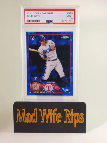 2023 TOPPS CHROME SAPPHIRE #529 JOSH JUNG RC - PSA 9 - Texas Rangers