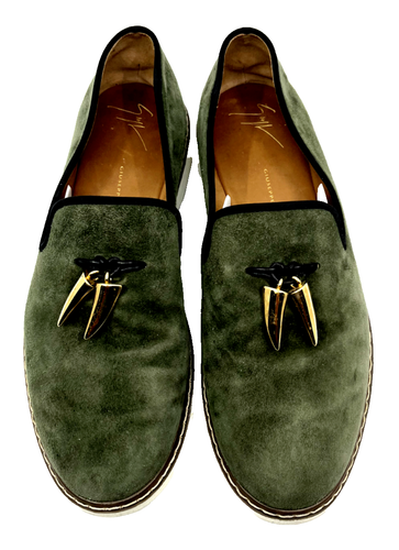 Giuseppe Zanotti Green (Olive) Suede - Kevin Loafers Size EU 42 / USA 9 - Bild 1 von 17