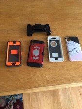 3 Cell phone cases, otter holder, otter inside case