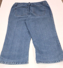 Riders by Lee Mid Rise CAPRI Skimmer Denim Jeans Womens Size 6 Shorts Ankle Crop