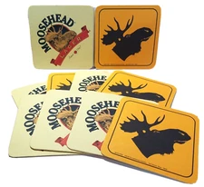 Moosehead Lager Lot of 10  Beer Coasters 4" x 4"