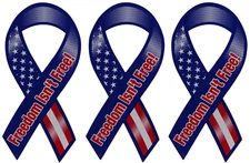 USA Flag Military Patriotic FREEDOM ISN’T FREE Car Truck Fridge MAGNET New 3PK