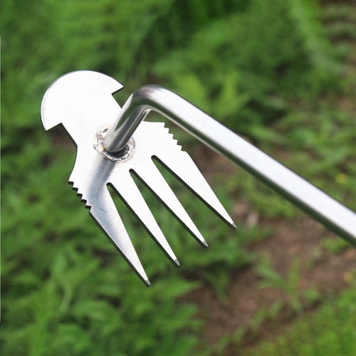 Stainless Steel Hand Weeder Rake Weeding Weed Garden Remover Puller Manual Tool - Picture 5 of 11