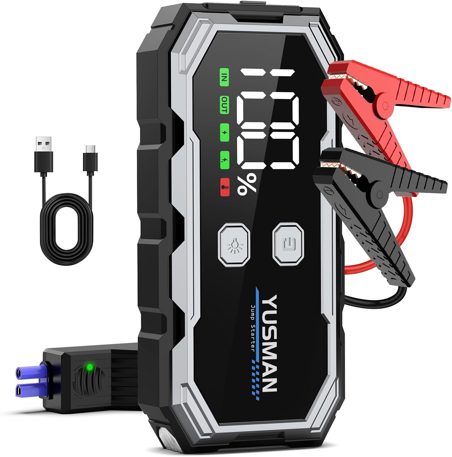 Booster batterie voiture 3000A pour moteur essence jusqu'à 7L noir