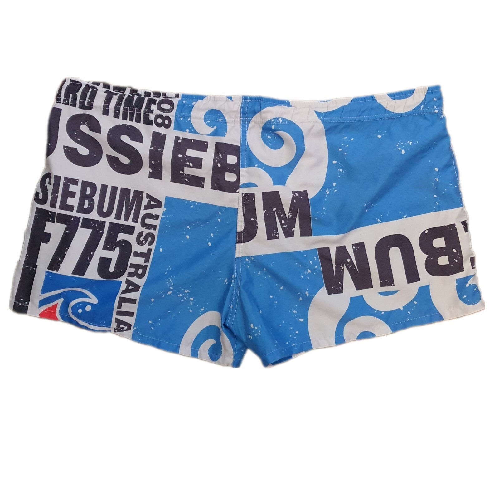 Aussie Bum Men's Swim Shorts Size M, Blue White Red & Black, Australian