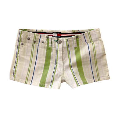 NWOT Tommy Hilfiger Vintage Collection 2003 White Green Striped Shorts Girl  Sz