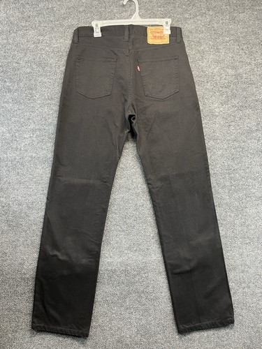 Levis 751 Jeans Men 34x34 Black Straight Regular Fit ark Denim Pants - Picture 3 of 10