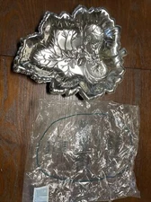 Sterlingcraft Silver Company 11” Strawberry Leaf Serving Platter Tray 