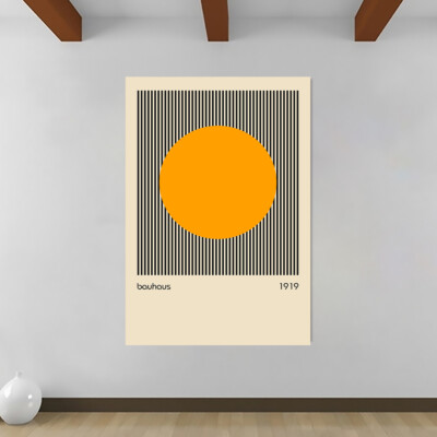 Bauhaus Orange Circle 1919 - Abstract - Canvas Rolled Wall Art Print | eBay