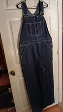 Roebucks Weartuff Sears Denim Bib Overalls Triple Stitched. Vtg USA. Size 40/32.