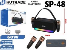 Caisse Amplifiée SP-48 60W Karaoke Bluetooth Avec 2 Microphones Sans Fil