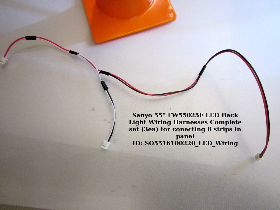 Juego completo de arneses de cableado de luz trasera LED Sanyo 55" FW55025F (3EA) para conectar Foto 4 de 4