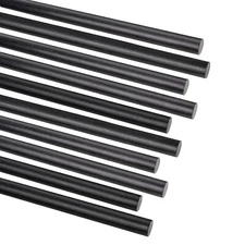 200,300,400,500x1-5mm 10 PCS Carbon Fiber Rods for RC Airplane DIY Craft