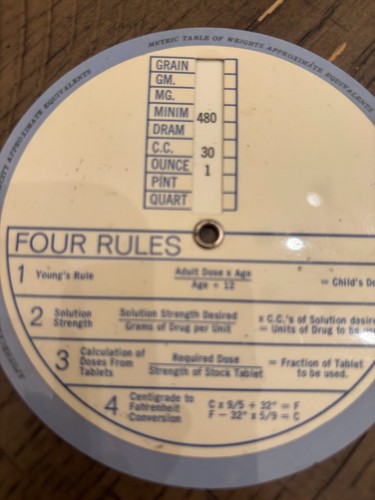 Vintage U.S.Air Force Nurse Measurement Conversion Wheel 2 verschiedene Stile USAF - Bild 4 von 6