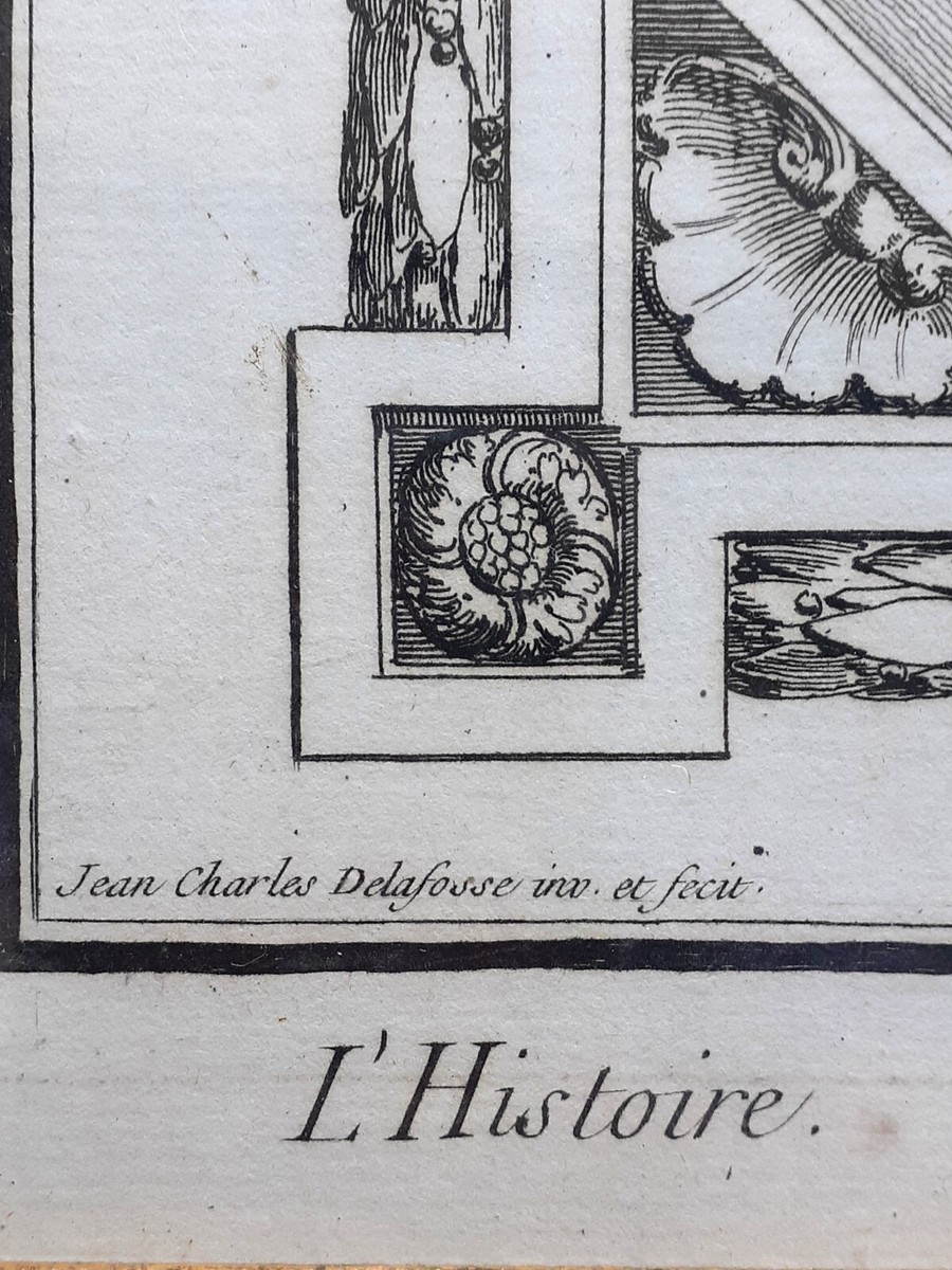 Antique etching by R. Gaillard 
