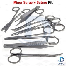 7 Instruments Minor Surgery Suture Set Kit Forceps Scissors Tweezers INSTUMAX
