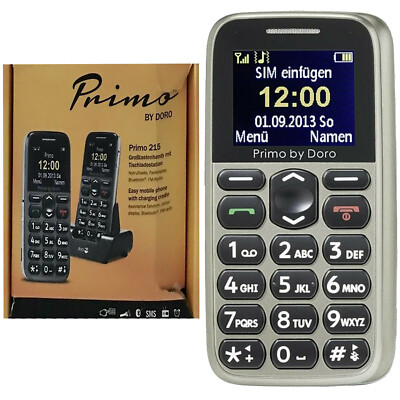 BNIB Doro Primo 215 Single Sim Beige Factory Unlocked 2G GSM