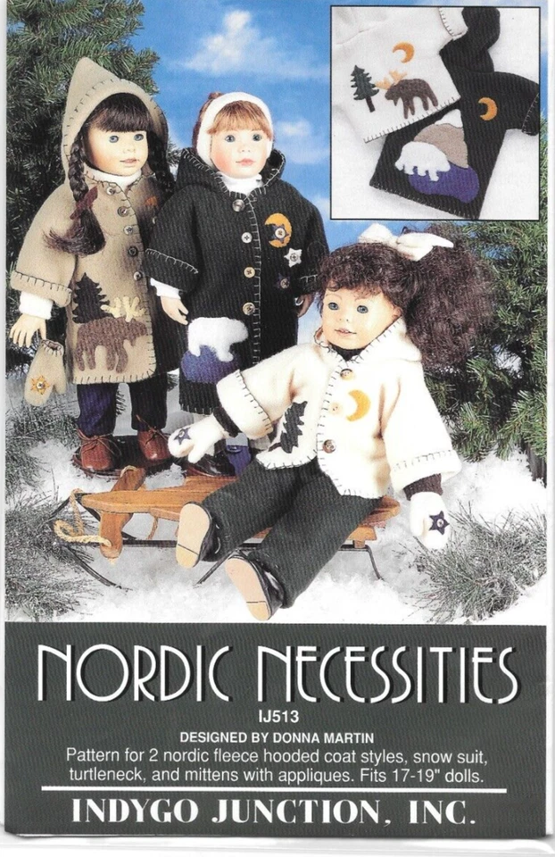 Nordic Necessities by Indygo Junction Coats for 17" - 19” Dolls Sewing Pattern - Image 4 of 4