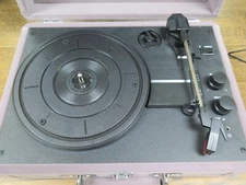 Crosley CR8005A-PS  Deluxe Vintage Bluetooth Suitcase Vinyl Record Player