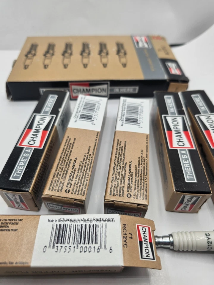 (QTY 6) Champion Copper Plus Spark Plug 71 RC12YC for 2017 Mitsubishi RVR - Image 2 of 4