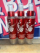 3 BATH  BODY WORKS JAPANESE CHERRY BLOSSOM Diamond Shimmer Mist Spray