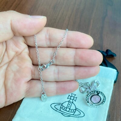Vivienne Westwood★Octavie Pendant Necklace ネックレス Octavie Choker in PLATINUM-PINK-PINK-CZ | Vivienne Westwood®