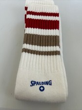 Vintage Men's Spalding Over The Calf Competition Tube Socks Size 10-13 80's NOS.